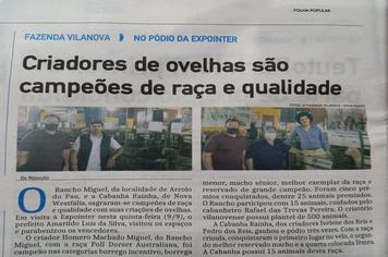 Criadores vilanovenses são premiados na Expointer