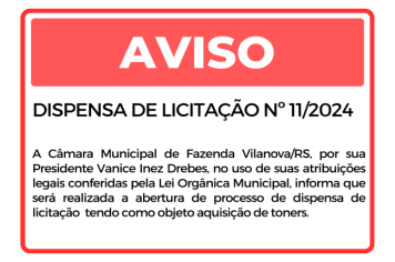 DISPENSA DE LICITAÇÃO Nº 11/2024