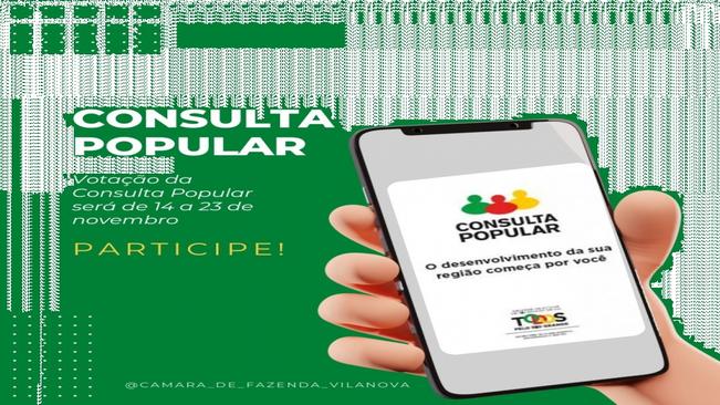 Votação da Consulta Popular será de 14 a 23 de novembro