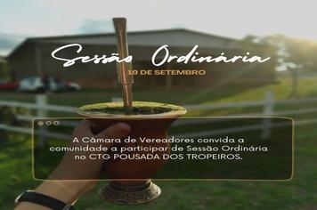 Legislativo de Fazenda Vilanova realiza hoje Sessão Ordinária no CTG Pousada dos Tropeiros