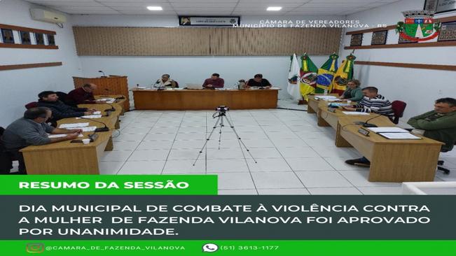 Dia Municipal de Combate á Violência Contra a Mulher de Fazenda Vilanova foi aprovado por unanimidade