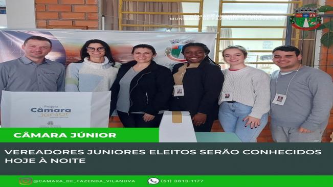 Vereadores Juniors eleitos serão conhecidos hoje à noite